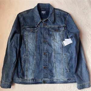 NWT Izod Men's Classic Blue Denim Jacket Men Size 2XL